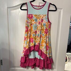 Matilda Jane Yellow Orange Ruffled Tiered Sundress